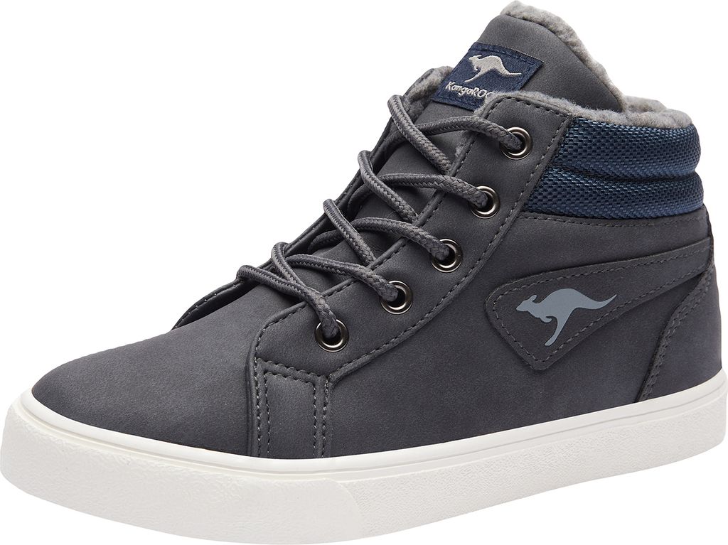 KangaROOS Kavu I High-Top Kinder Sneaker Uni blau gefüttert Winterschuhe , Schuhgröße:33 EU