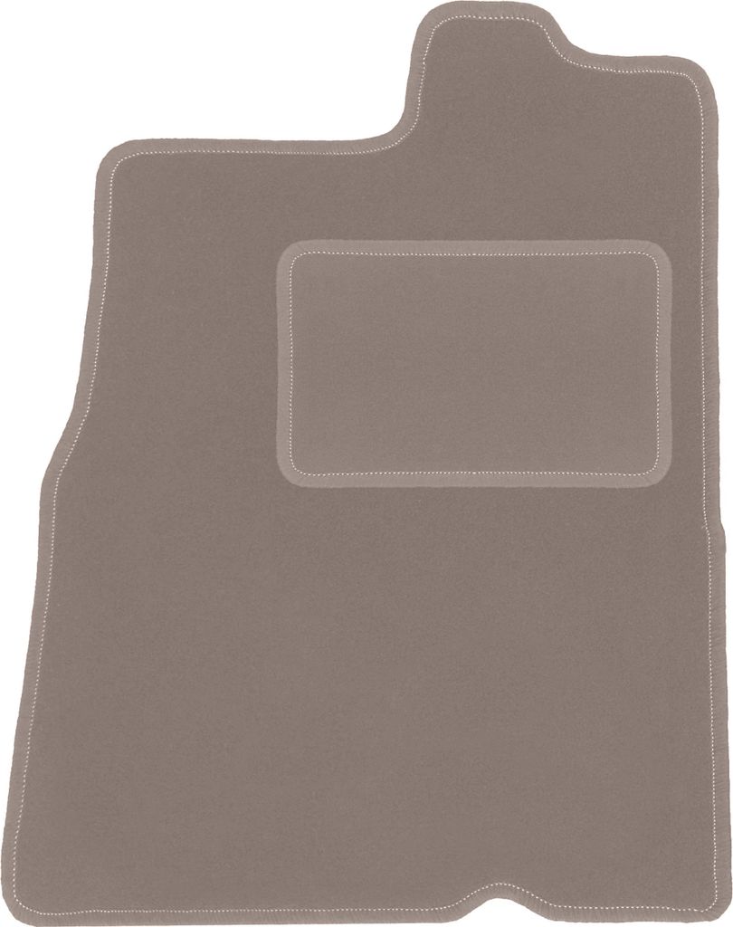 Fahrerfußmatte Velours beige passend für Fiat Ducato II (1994-2006, Lieferung) – mit Befestigungen – passgenau