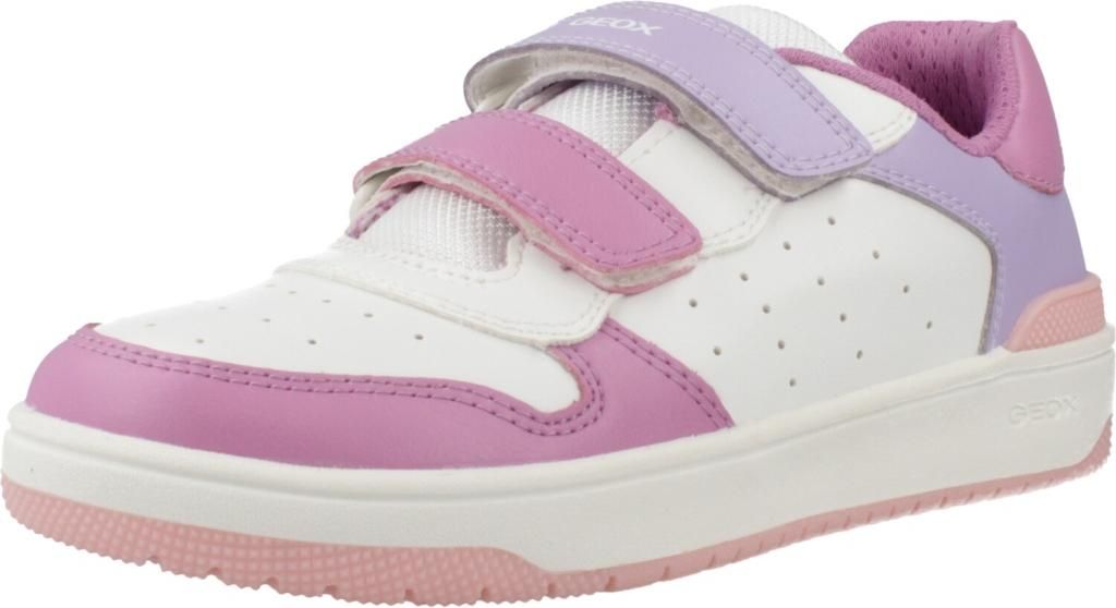 Geox Washiba Kinderschuhe Mädchen Halbschuhe Klettschuh Weiß Freizeit, Schuhgröße:34 EU
