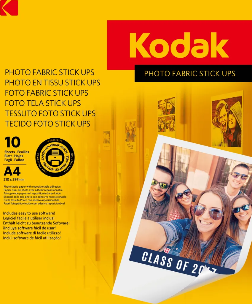 Kodak Carta Fotografica Adesiva A4 120g Lucida 10 Fogli CAT 9891-014