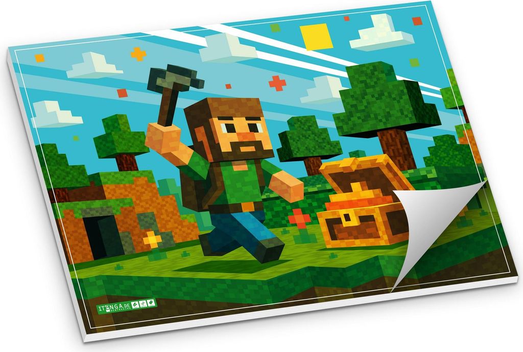 ITENGA Tischset A3 Motiv Blockgame PIXEL