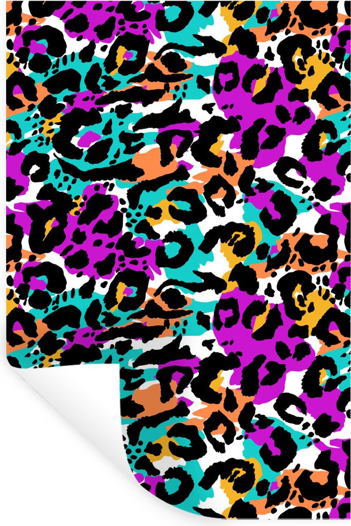 MuchoWow Wandtattoo Wandsticker Wandaufkleber Tiermuster - Panther - Farbe 40x60 cm Selbstklebend und Repositionierbar - Wierderverwendbar - Selb...