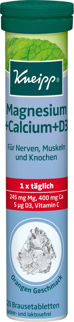 Kneipp | Magnesium + Calcium + D3 | 20 Brausetabletten Produktbild 