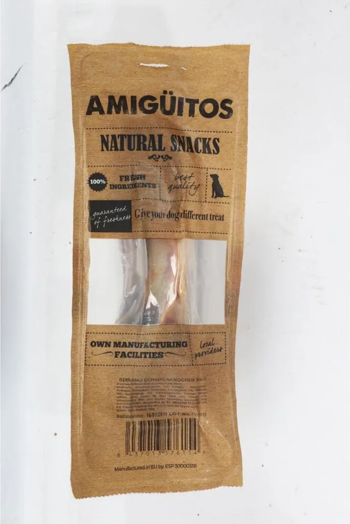 Alpha Spirit The Bone Serrano Os à Jambon Maxi format sous vide pour chien