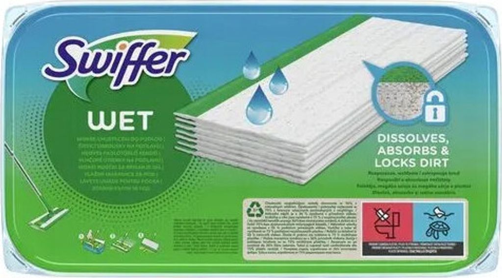 Swiffer, Wet+, Wkłady do mopa, 10 sztuk (PRODUKT Z NIEMIEC) Zdjęcie produktu 
