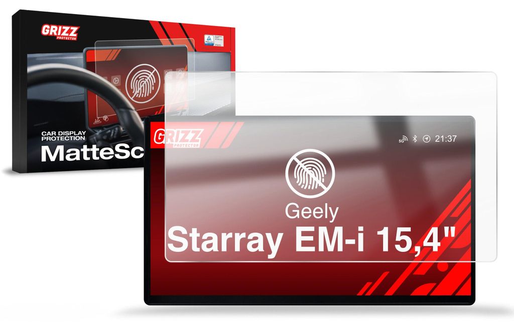 Matte Autodisplayfolie für Geely Starray EM-i 15,4" (2025-2026), Grizz Protector