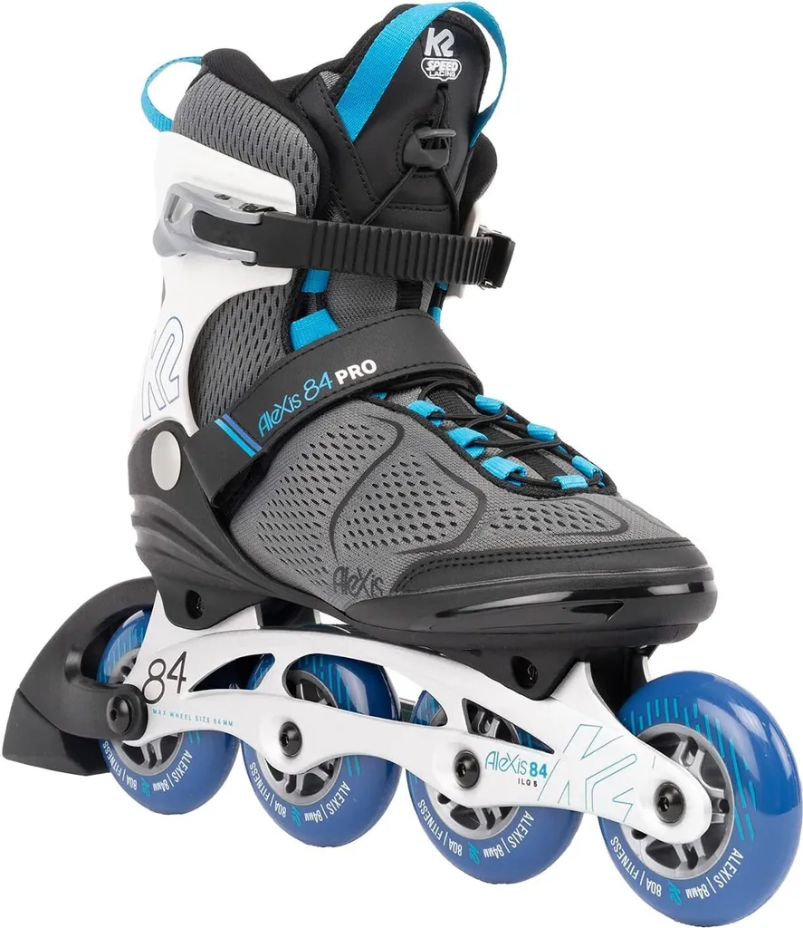 K2 Alexis 84 Pro Roller en Ligne Gris Bleu pour Hommes Taille 36,5