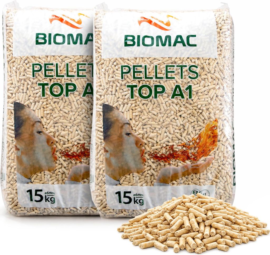 Holzpellets ENplus A1 30 kg Sackware – Heizpellets 6 mm, Fichte/Kiefer, Premium