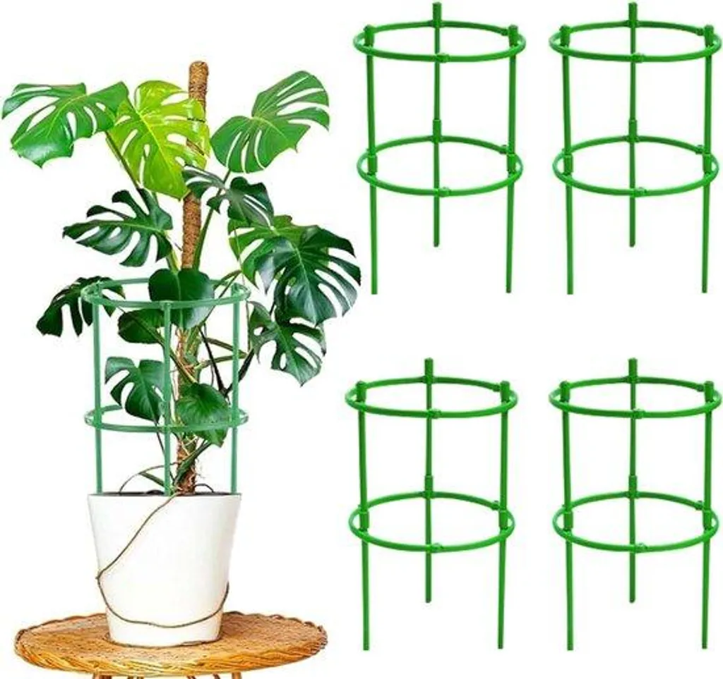 Anneaux de tuteurage hauts et réglables lot de 4 pour potager et fleurs