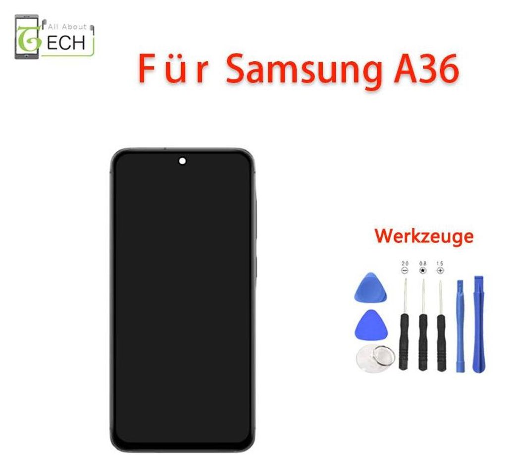 Für Samsung Galaxy A36 SM-A366B LCD Display (Incell) mit Rahmen Touchscreen