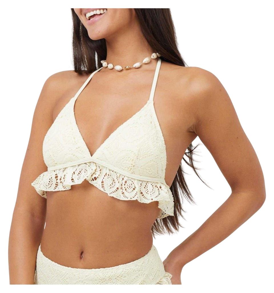 Brave Soul - Bikini Oberteil für Damen, gehäkelt GT15232 (34 DE) (Gelb)