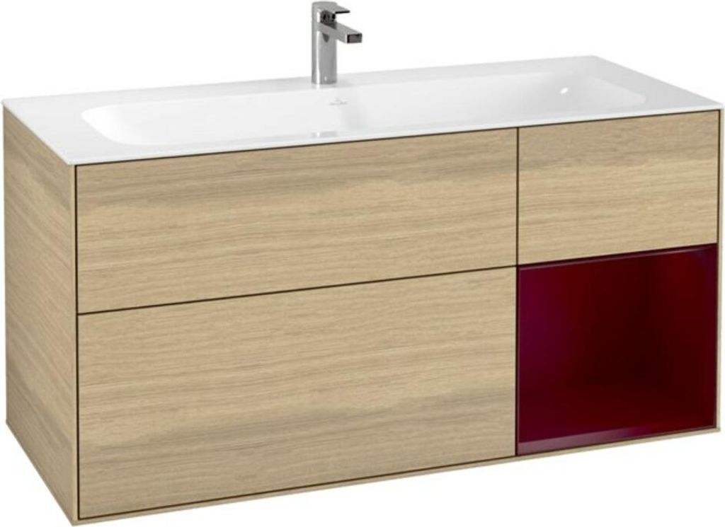 V&B Waschtischunterschrank Finion 119,6x59,1cm, Reg re Peony, Oak Veneer