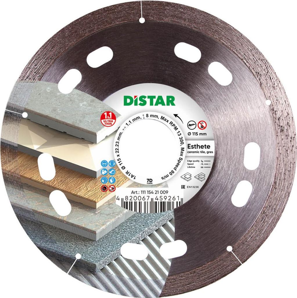 Distar Diamanttrennscheibe 115mm Keramik, Porzellan 1A1R Esthete