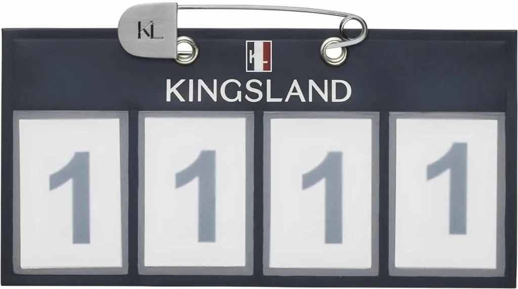 Porte-Numéro de Compétition Kingsland 4 Chiffres Marine Lot de Deux