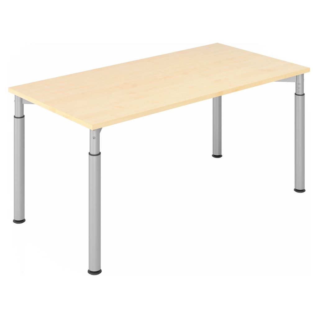 Schreibtisch 160x80cm Ahorn/Silber