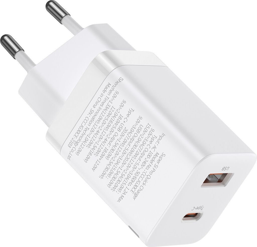 Baseus Super Si Pro Caricabatterie veloce Usb / Usb Tipo C Immagine del prodotto 