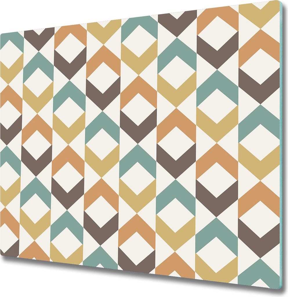 Glas Herdabdeckplatte 60x52 cm Spritzschutz Glasabdeckplatte Schneidebrett Retro Hintergrund
