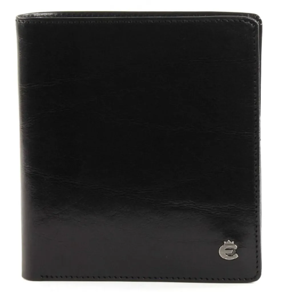 Esquire Toscana RFID Wallet Black - Portefeuille en cuir noir élégant