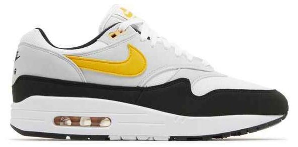 Nike Air Max 1, wit/universiteitsgoud-zwart, modelnummer Productafbeelding 