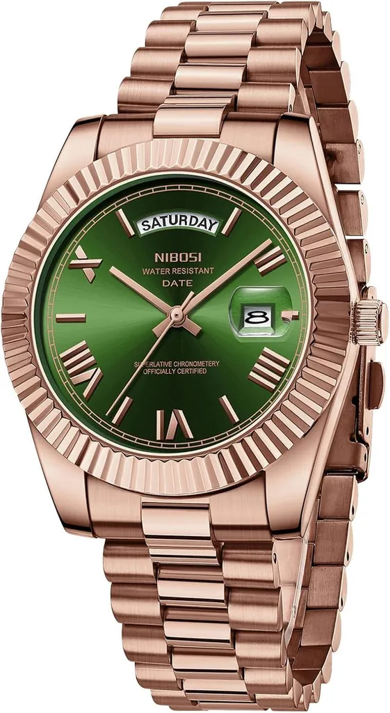 Orologio Uomo Acciaio Inox Business Casual - Quarzo Impermeabile Day-Date
