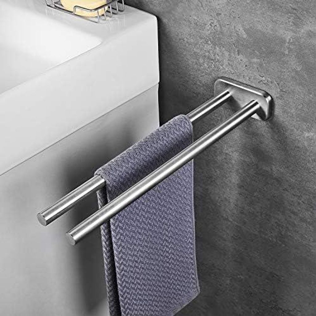 JS Handtuchhalter Edelstahl Gebürstet Bad Handtuchstange Produktbild 