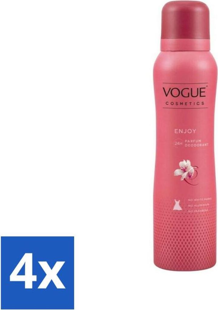 Vogue Enjoy Parfüm-Deodorant 150 ml - Vorteilspack - 4 Stücke