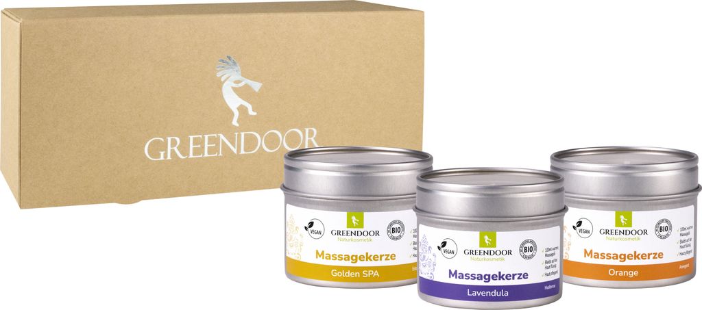 GREENDOOR Geschenk Set Massagekerzen Produktbild 
