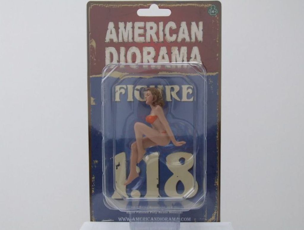 American Diorama 38175 Figur Bikini Girl November orange für 1:18 Modelle