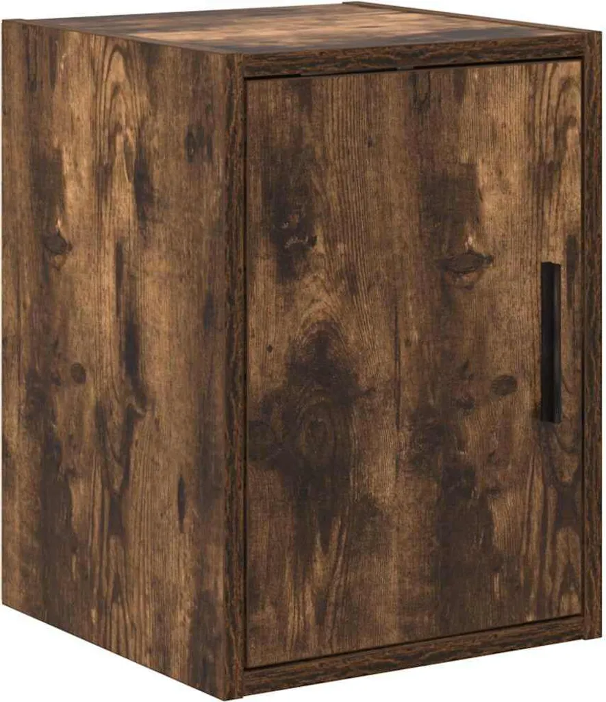 Armadietto a Parete vidaXL Rovere Fumé per Garage e Ripostiglio