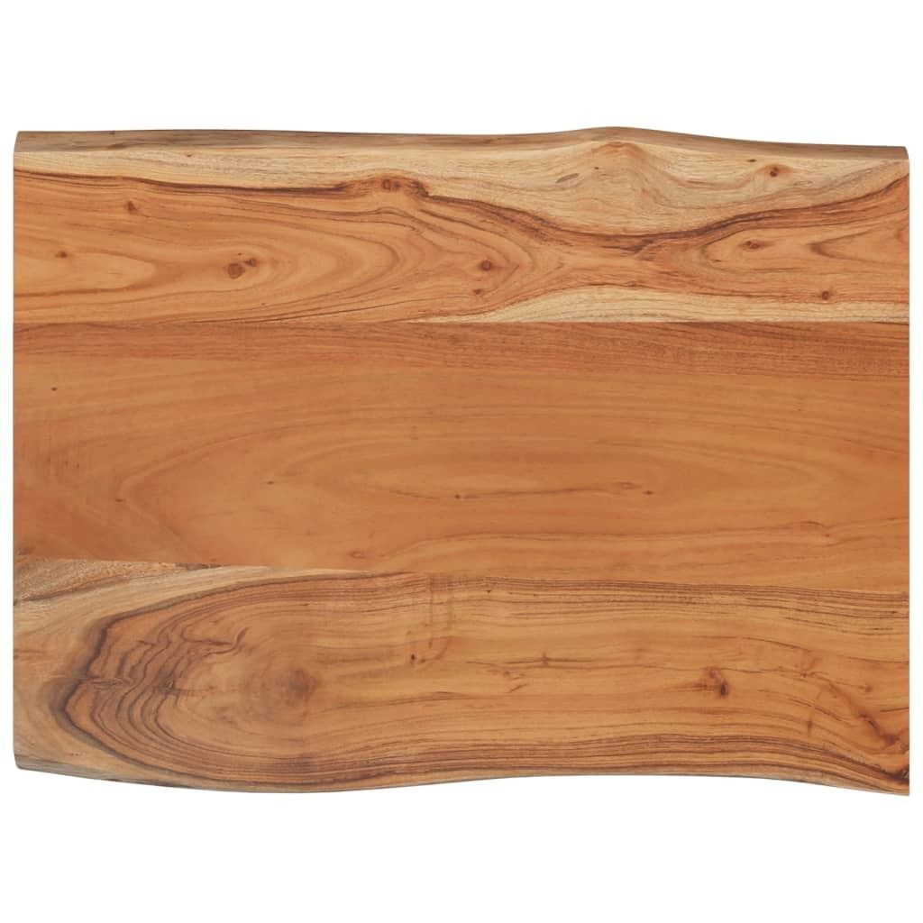 Best Möbel Tischplatte 50x40x2,5 cm Rechteckig Massivholz Akazie Baumkante - Tischplatten A370607