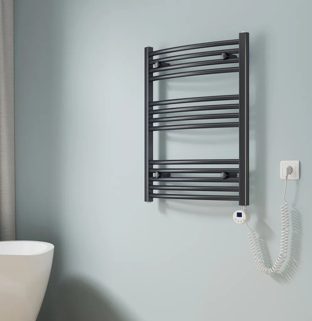 Adieu l'Humidité avec le Sèche-serviettes Anthracite Programmable EMKE 75x60
