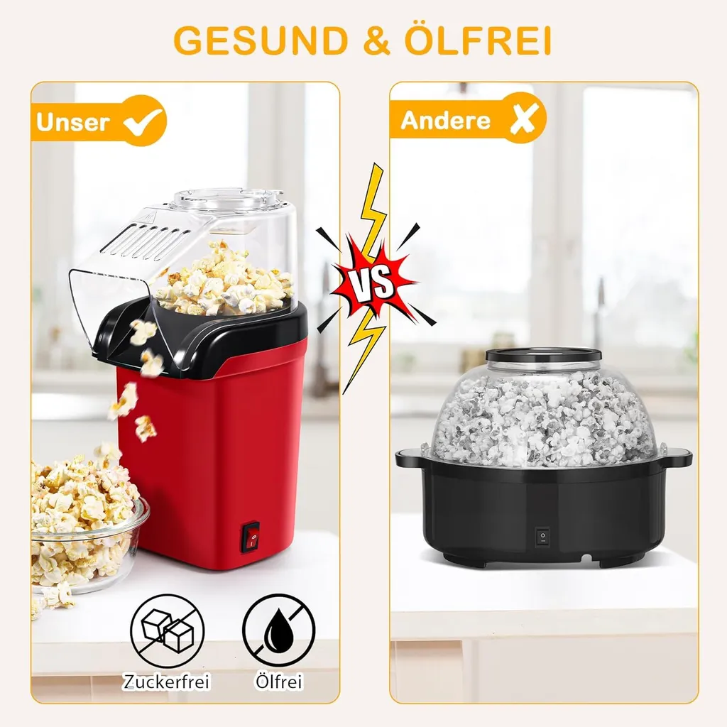 Machine Pop-corn Rapide 3 Min ZELURXX - Utilisation Facile sans Huile - 4