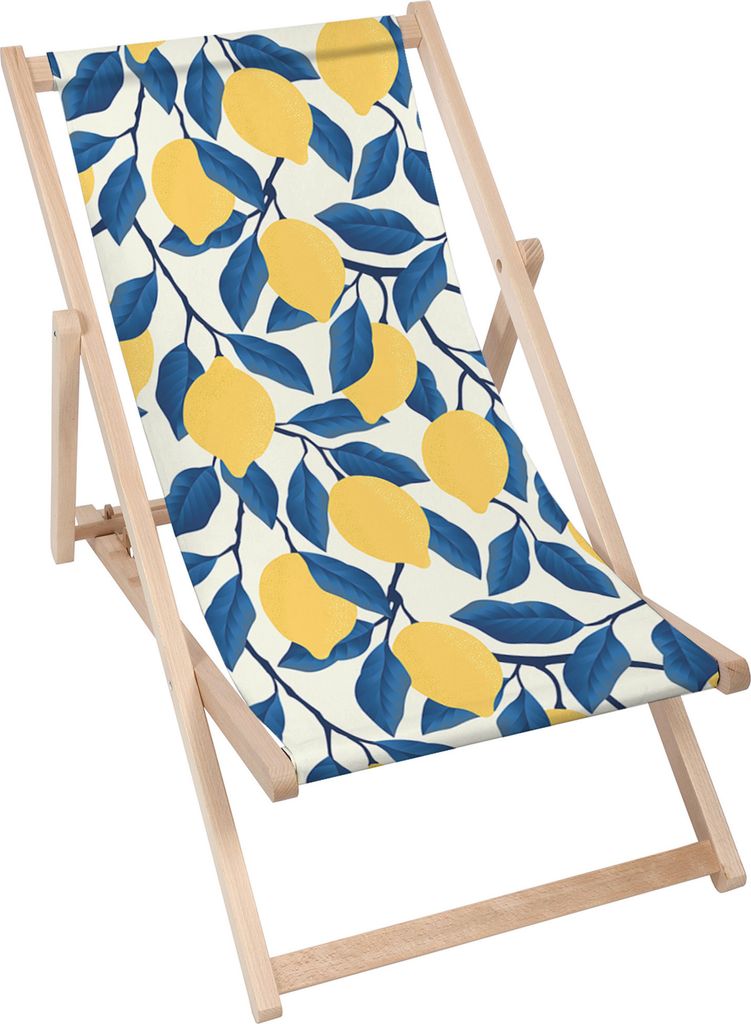 Dreamroots Liegestuhl klappbar Holz, Buchenholz bis zu 130 kg, Sonnenliege klappbar mit 3-stufiger Neigungsregulierung der Rückenlehne,Tropical Le...