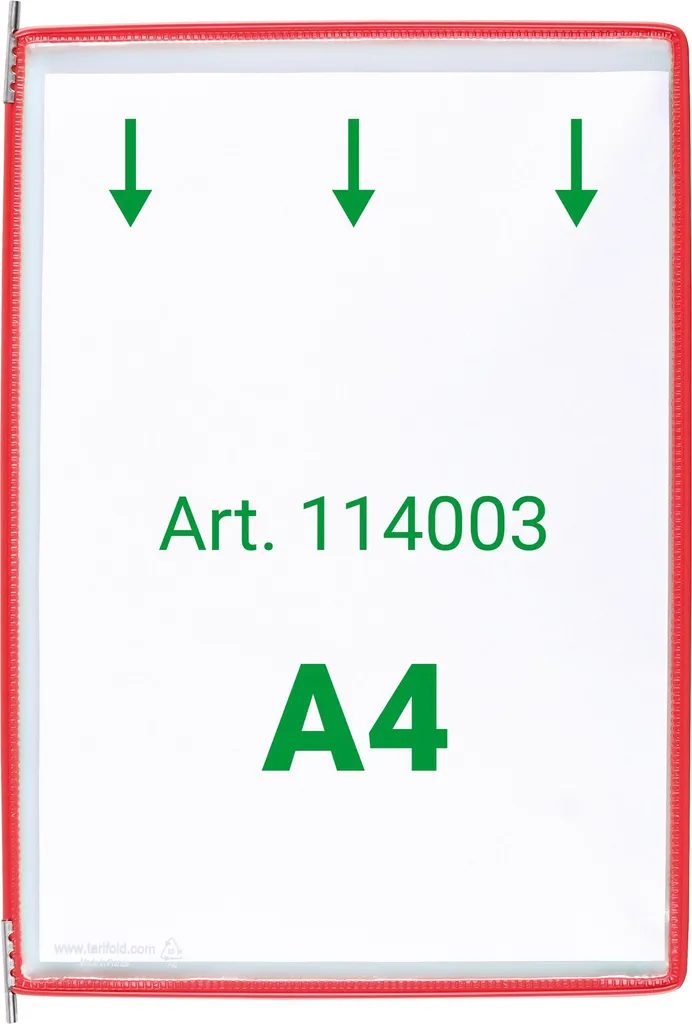 tarifold tdisplay lavagna a perno, DIN A4, rosso