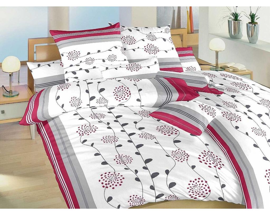 Leinen inklusive Flanell Liana burgundy 140x200, 70x90 cm