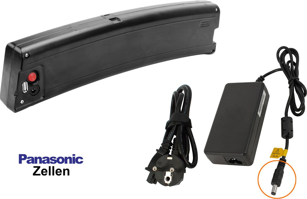 PowerSmart 36V 10.5Ah Li-ion Pedelec eBike Akku E-folding bike mit Ladegerät