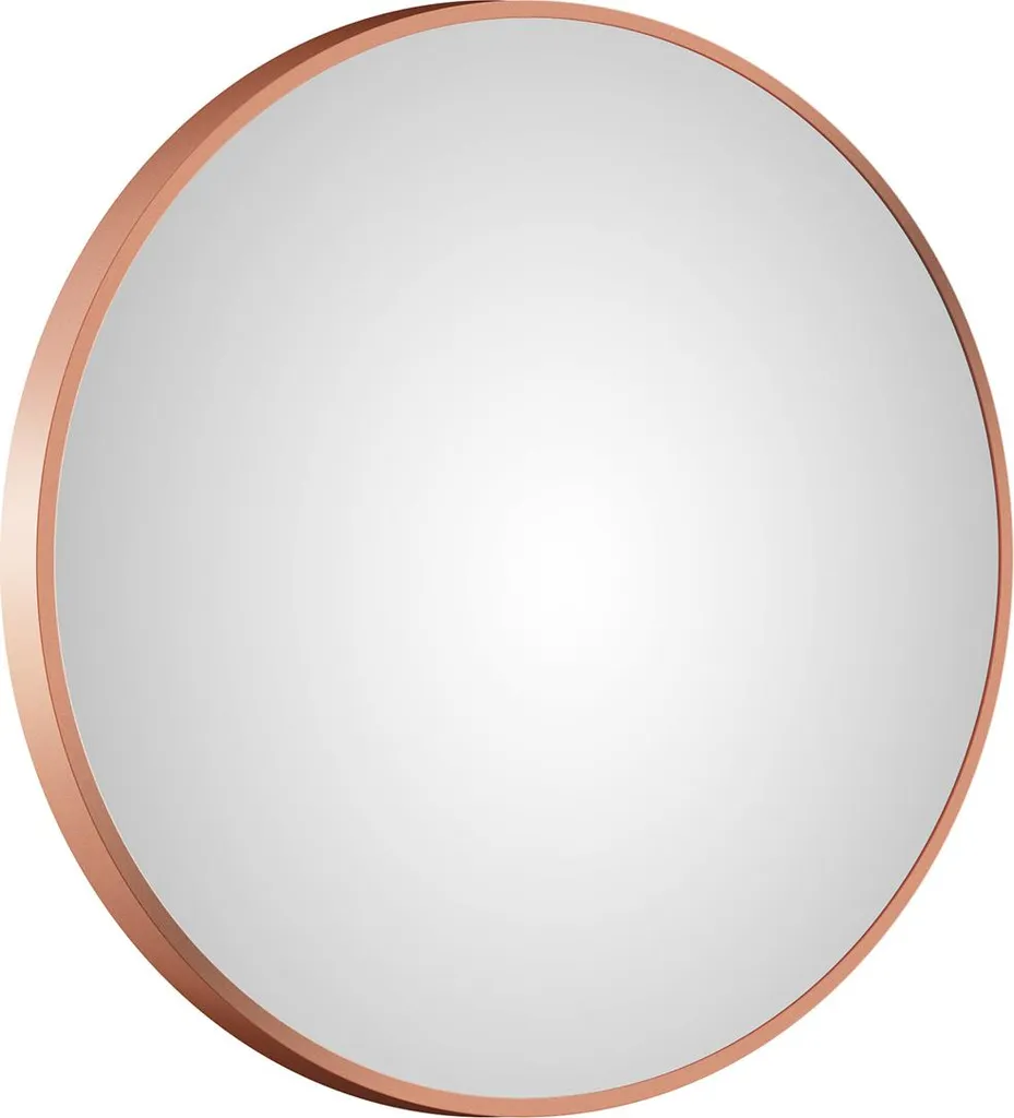 Grand miroir rond cuivré 60 cm anti-buée pour salle de bain chic