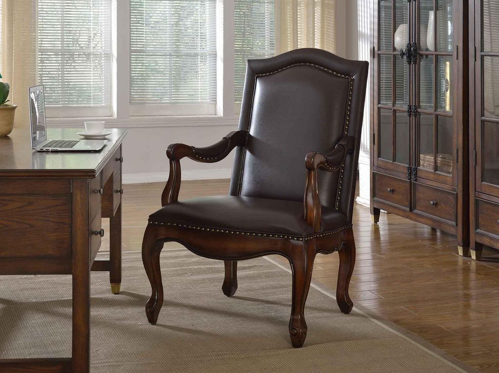 Büro Sessel Luxus Stuhl Bürostuhl Chef Neu Leder Designer Sessel Holz Möbel Neu