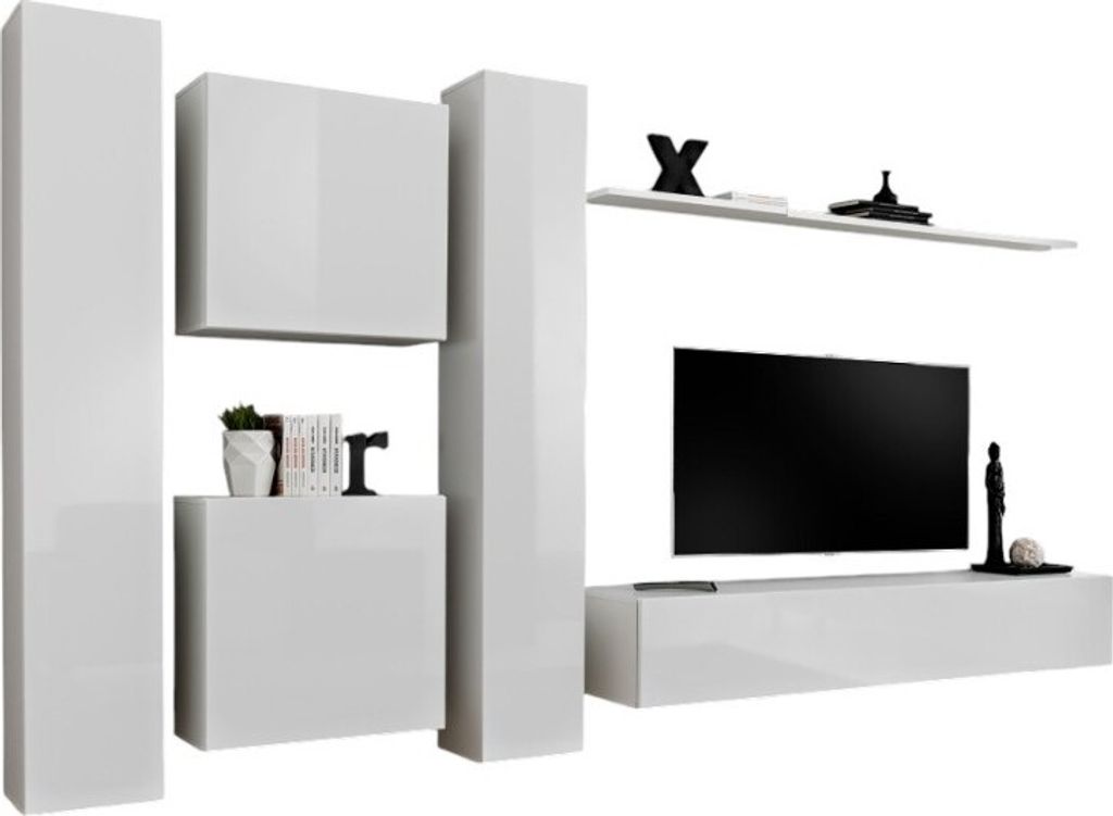 Meublorama AM-SWITCH 6-WW SW 6*6C/116KG, 1 Regale, 5 Tür(en), Weiß, Mitteldichte Faserplatte (MDF), 400 mm, 3300 mm