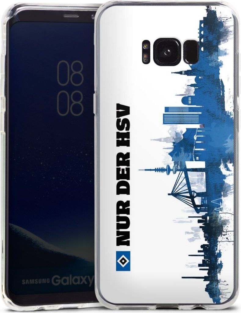 DeinDesign Handyhülle für Samsung Galaxy S8 Plus Silikon Hülle Case Smartphone Schutzhülle Bundesliga HSV Offizielles Lizenzprodukt