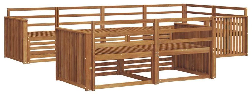 vidaXL Outdoor-Sofagarnitur 7 pcs Natur Massivholz Akazie