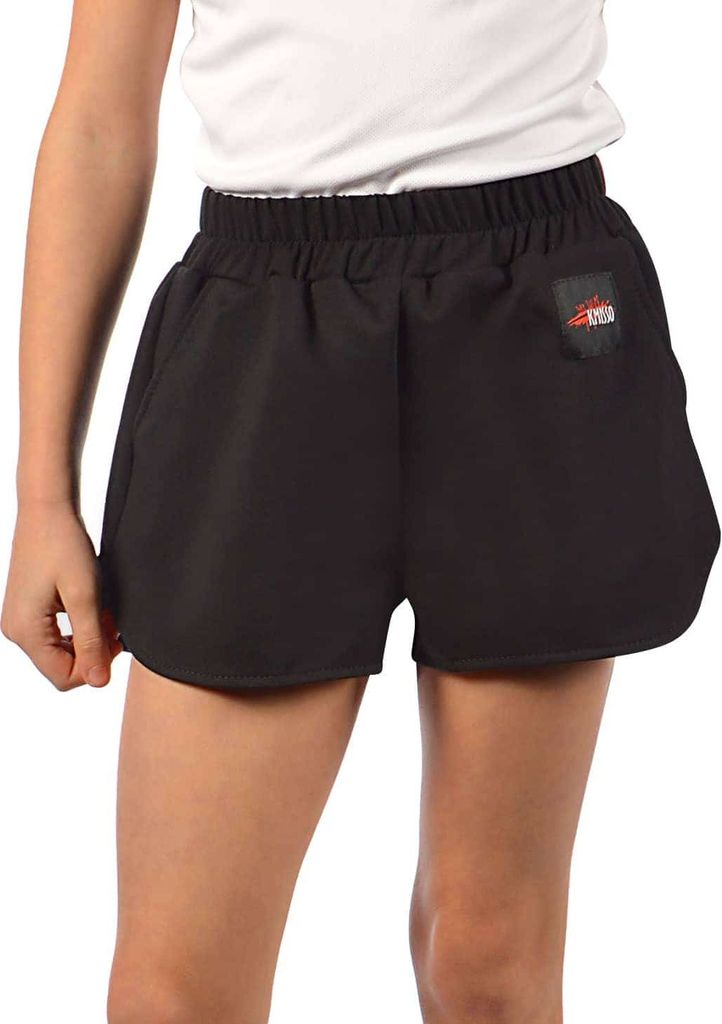KMISSO Mädchen Shorts mit Blumenmuster Schwarz 104/110