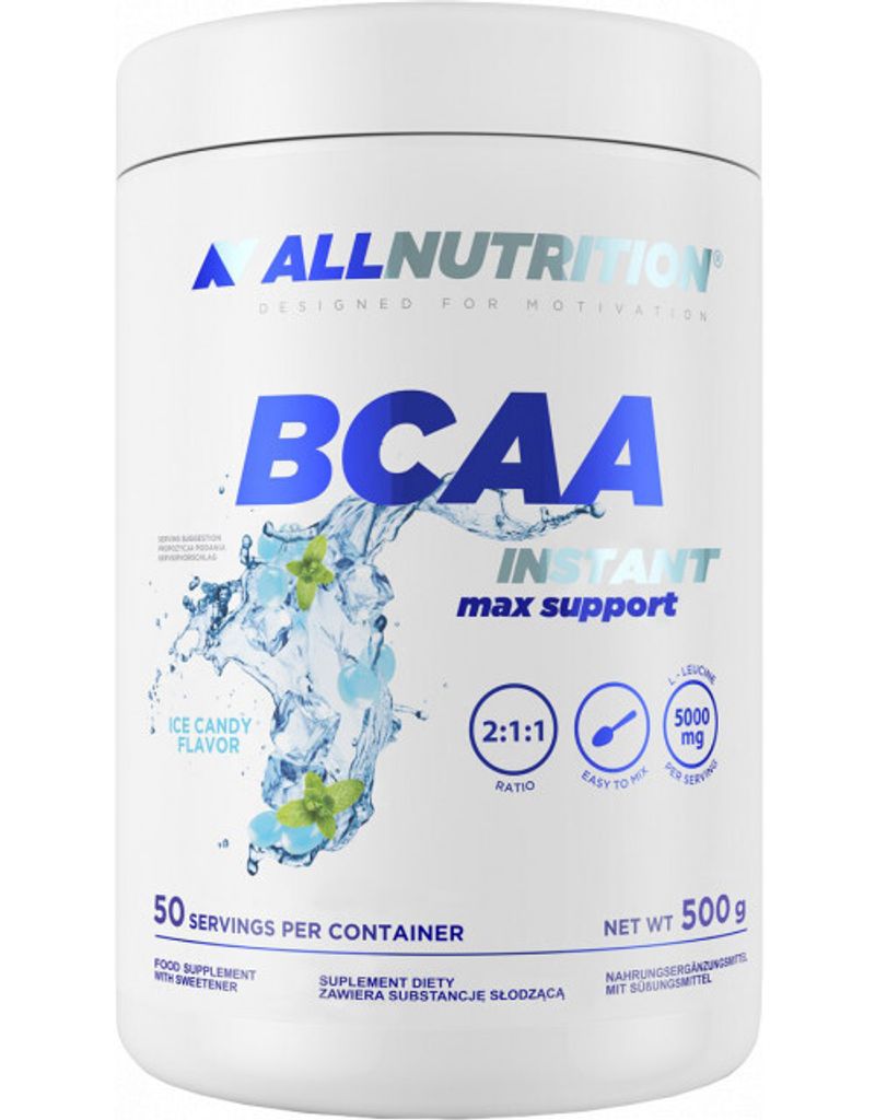 ALLNUTRITION BCAA Max Support Instant 500 g Zitrone / BCAA / Instantisiertes BCAA-Pulver, angereichert mit Glutamin