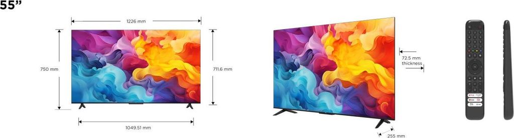 TCL P61 Series 55P61B Fernseher 139,7 cm (55") 4K Ultra HD Smart-TV WLAN Titan