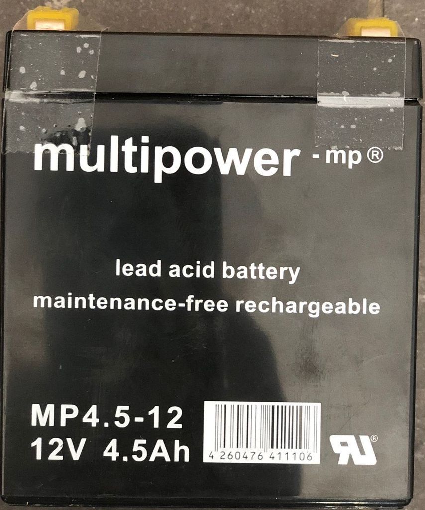 Blei-Akku Bleigel Multipower MP4,5-12 / 12V - 4,5Ah BxLxH: Produktbild 