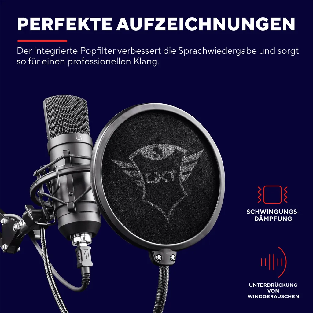 Microphone Anti-Bruit Trust GXT 252+ Emita Plus pour Voix Nette et Pure - 23