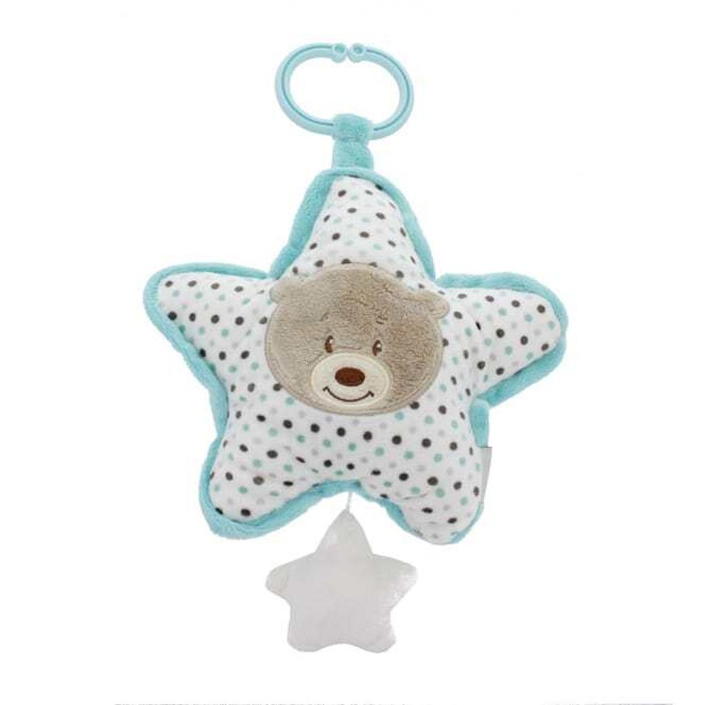 Besttoy - Spieluhr Stern mit Bär - beige/türkis