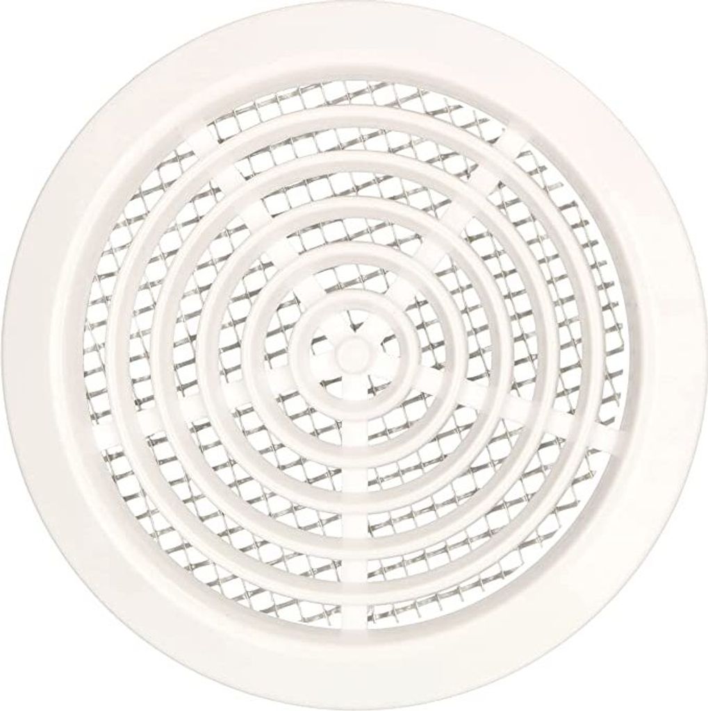 KOTARBAU® Lüftungsgitter Weiß Rund Durchmesser 80 mm mit Produktbild 