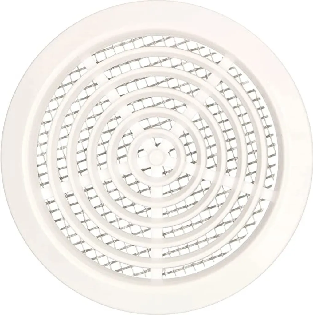 Grille d'Aération Ronde Ø 80 mm pour Cuisine et Salle de Bain Blanche