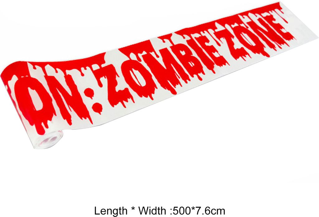 2Pcs Halloween Warnband Scary Spooky Atmosphäre Dekoration Halloween Party Liefert Horror Fenster Gefahr Linie Prop
